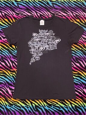 Y2k Vintage SRH Black Graphic Short Sleeve Tee